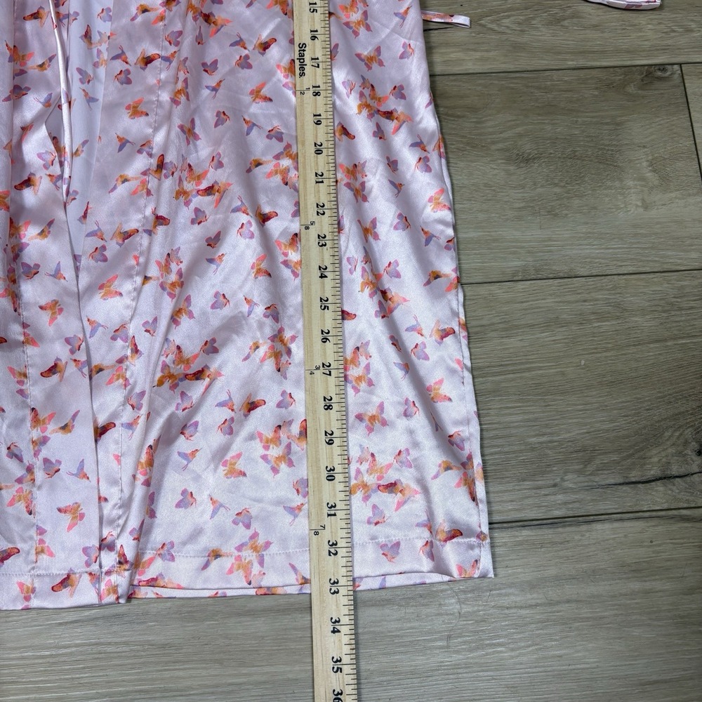 Victoria Secret Womens Size S/M Butterfly Print Lightweight Robe Light Pink - Picture 3 of 8